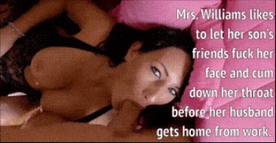 Cheating wife getting facefucked by her son's friend